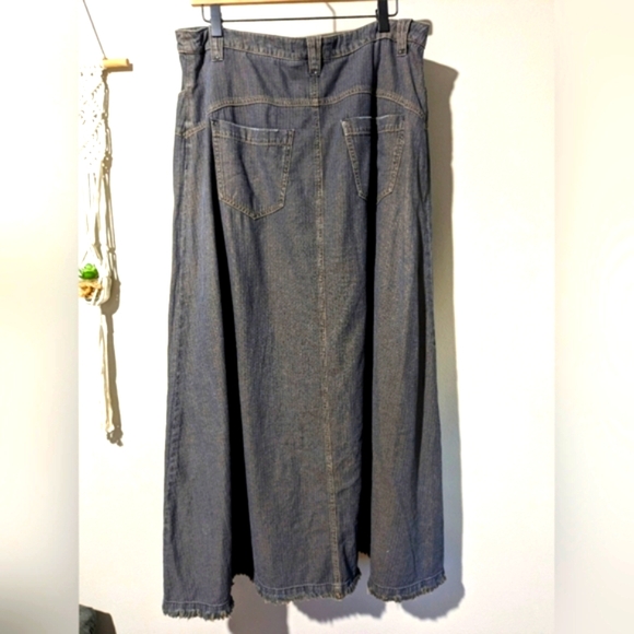 Free People Organic Wash Curve Seam Waist Maxi Skirt 31 - Picture 7 of 13